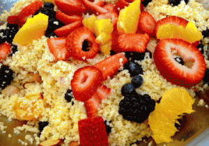cuscus dolce con frutta