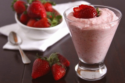 mousse di fragole