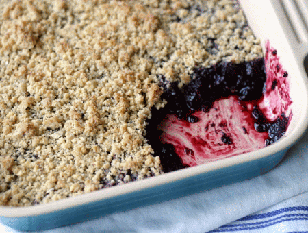 Crumble di mirtilli